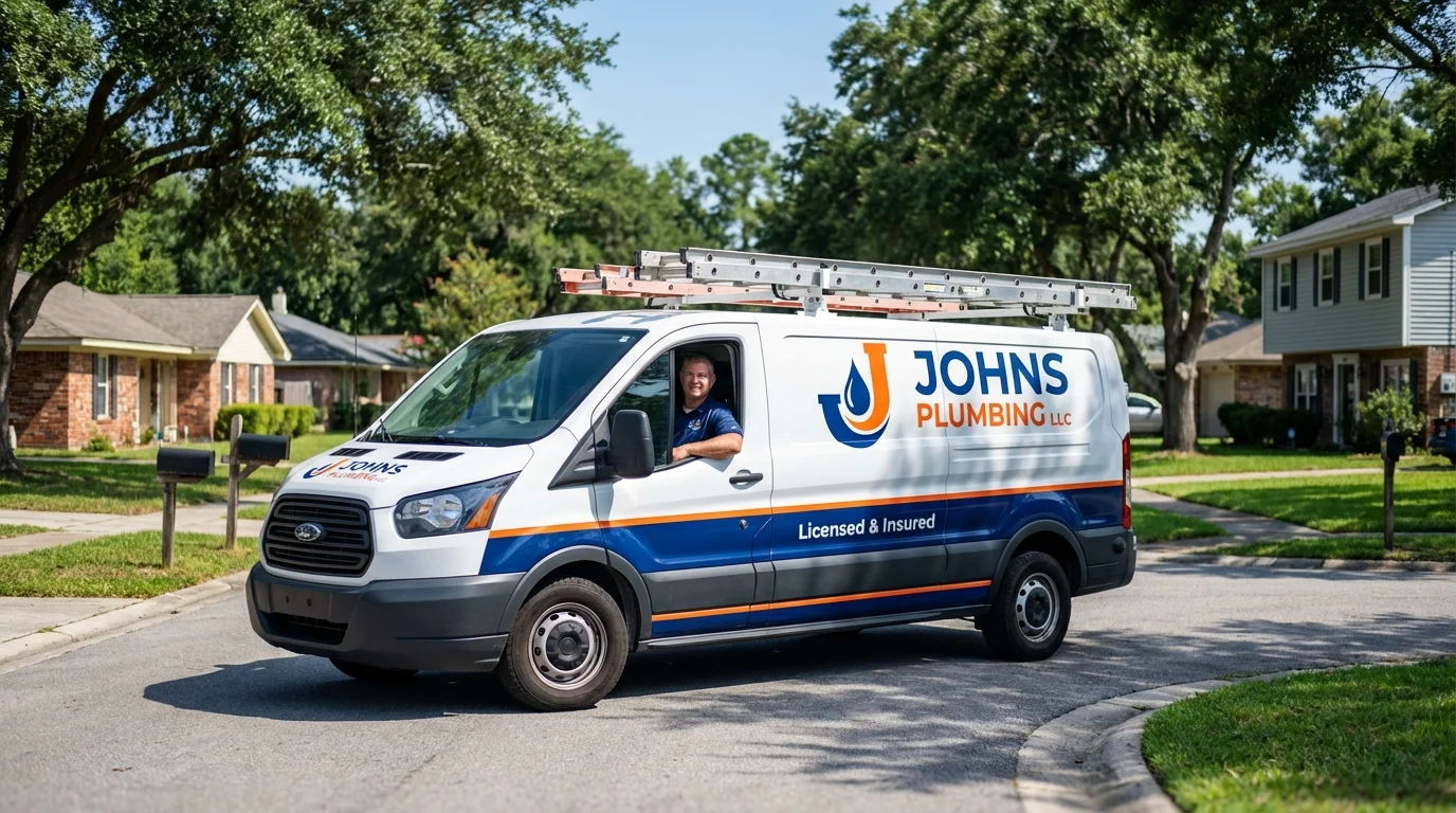 Johns Plumbing LLC service van in Capitan, NM