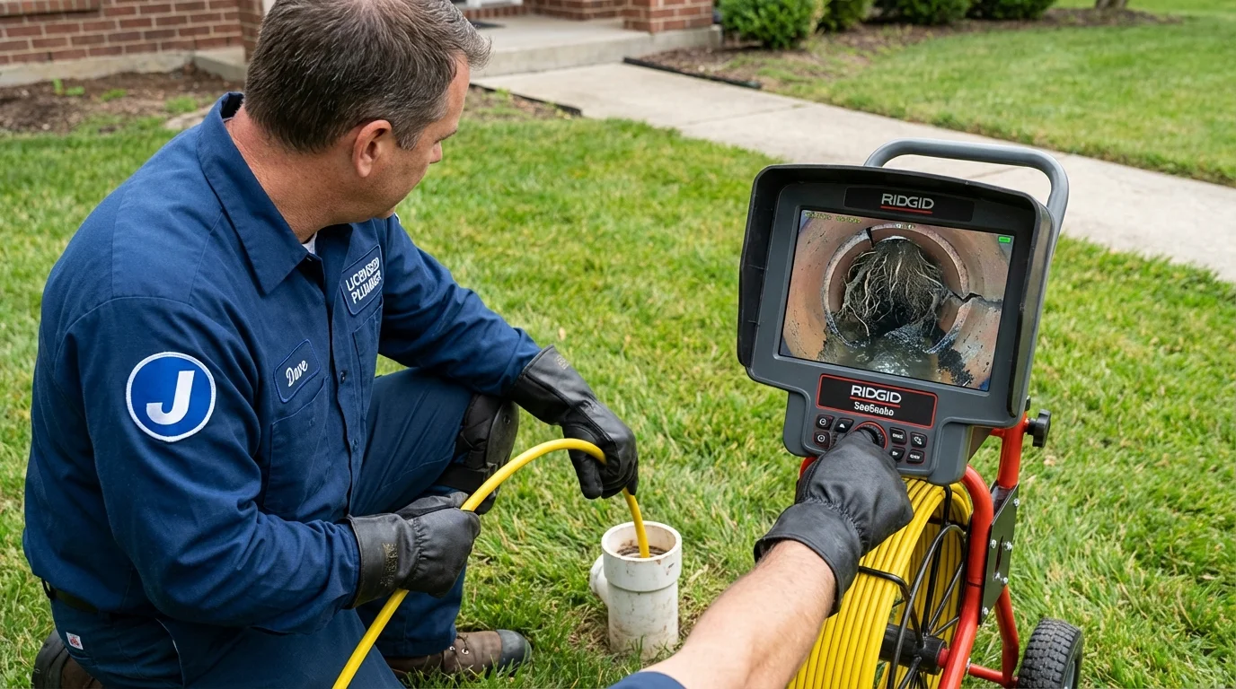 Sewer camera inspection being performed by Johns Plumbing LLC in Capitan